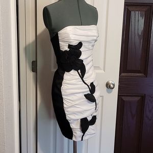 Jessica McClintock black and white dress